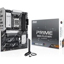 Asus Prıme B840- Wıfı Amd B840 Am5 Ddr5 7600 HDMI 3x M2 Usb3.2 Aura Rgb 2.5gbit Lan Atx Asus 5x Prot