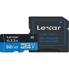 Lexar Microsdhc Kart 32GB Uhs-I High Performance 633X U1 100MB/S