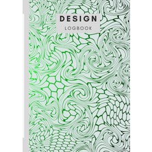 Hero A4 Logbook 100 Pages Graph Paper- Cover Is Twisted Gradient Beehive Lime Burst To On White Backgroun