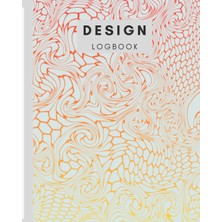 Hero 8" x 10" Logbook With Graph Paper - 100 Pages. Twisted Gradient Beehive - Red To Yellow On White: Im