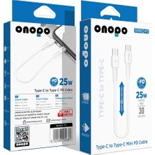 Hero Onopo P2 Type-C To Type-C Mini Pd 25W Hızlı Şarj ve Data Kablosu | 30CM | Android Uyumlu | 480MBPS V