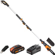 Worx WG349E 20VOLT 2.0AH Li-Ion Tek Akülü 20CM Profesyonel Teleskobik Saplı Açı Ayarlı Zincirli Dal