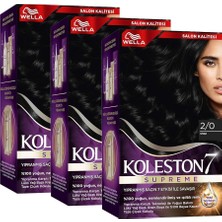 Wella Supreme Saç Boyası 2/0 Siyah X3' Li Set