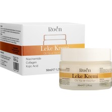 Roen Leke Kremi, Cilt Beyazlatıcı ve Leke Giderici, Niacinamide ve Kojik Asit Içerikli, 50 ml