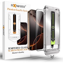 Fixmaster iPhone 17 Pro Uyumlu Ultra Hd (Şeffaf) Temperli Cam, Easy Fix Kolay Kurulum Seri