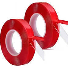 Hero Ipechstore 2 Adet Çift Taraflı Bant Silikon, Yapışkanlı Şeffaf Bant, Güçlü Tutuş, Çift Taraflı Süper