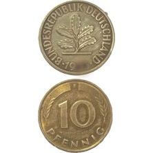 Generic Almanya 10 Pfennig 1950 Eski Kağıt Para.