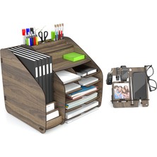 Mingitav Otto Fx-Xl Modest - 2 Renk - A4 Evrak Rafı Masaüstü Organizer _otto_fx_xl_modest (Ceviz)