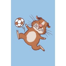 Hero Notizbuch: Fußball Meerschweinchen Notizbuch | 6x9 Zoll Dın A5 | 120 Seiten Punktraster | Fußballspi