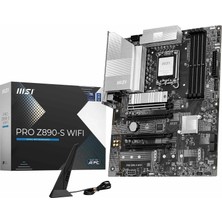 MSI Msı, Pro Z890-S Wifi Soket 1851 Ddr5 8600MHZ(OC) USB 20GBPS3XM.2 2xtb4 HDMI Display 2.5g Lan Wifi7 A