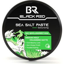 Black Red Black & Red Wax Saç Şekillendirici Wax Sea Salt Paste Deniz Tuzlu Mat Doğal Görünüm Orta Sertlik - 1