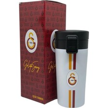 Galatasaray 400ML Lisanslı Çift Katlı Paslanmaz Çelik Termos Mug 8 Saat Sıcak Soğuk Hediye Kutulu