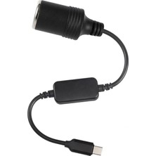 Hero Type-C 5 Volt To 12 Volt 1 Amper Çakmak Fiş Çevirici Type-C Pd Portundan Gelen Gücü 12V Araç Çak