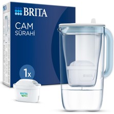 BRITA Brıta Cam Su Arıtma Sürahisi 1x Maxtra Pro Pure Performance Filtreli - Açık Mavi (2,5l)