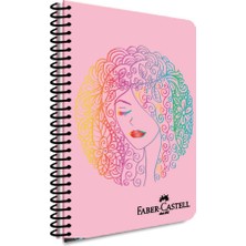 Faber-Castell Yüz Tasarımlı Spiralli Defter, A4, 120 Yaprak, 70G Kağıt, Çizgili, Dayanıklı Kapak, Ko