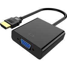 Dm CHB020 HDMI To VGA Dişi Çevirici Adaptör Siyah
