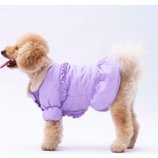Pawstar Lila Elizabeth Polarlı Su Geçirmez Küçük Irk Köpek Yağmurluğu (L)