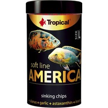 Tropical Softline America L Kuzey ve Güney Amerika Balıkları Için Yumuşak Taneli Cips Balık Yemi 100