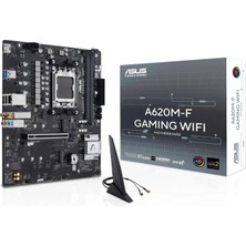 Asus A620M-F Gamıng Wıfı Anakart, Amd Matx, Ddr5, 2x M.2 Pcıe 4.0, Hdmı, 2.5 GB Ethernet, USB 3.2 Ge