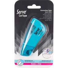 Serve Cortape Şerit Silici 5 Mm*8mt Fosforlu Mavi Tekli Blister
