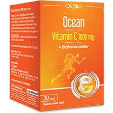 Ocean C Vitamini 1000 Mg + Bioflavonoidler Antioksidan Içeren Takviye Edici Gıda (1 x 30 Tablet)