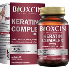 Bioxcin Keratin Complex Takviye Edici Gıda – 60 Tablet – Biotin, Çinko, Kolajen, Vitaminler ve Bitki