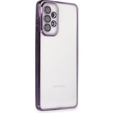 Renas Store Samsung Galaxy A73 5g Kılıf Razer Lensli Silikon - Mor