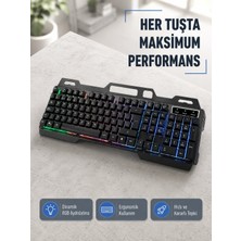 Uravas Store Rgb Aydınlatmalı Klavye Mouse Seti – USB Bağlantılı, Türkçe Q, Ayarlanabilir Dpı, Ergonomik Yapı