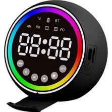Hereveoyuncak Dijital Çalar Saat - Bluetooth Özellikli Mini Hoparlör - Ussb Şarjlı - Işıklı