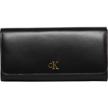 Calvin Klein Calvın Kleın Kadın Marka Logolu Günlük Kullanıma Uygun Siyah Cüzdan LV04F1224G Ub1