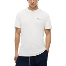 Tommy Hilfiger Tommy Hılfıger Erkek Marka Logolu Günlük Kullanıma Uygun Bbeyazz T-Shirt DM0DM23375 Ybh
