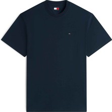 Tommy Hilfiger Tommy Hılfıger Erkek Marka Logolu Günlük Kullanıma Uygun Lacivert T-Shirt DM0DM22507 C1G