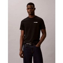 Calvin Klein Calvın Kleın Erkek Marka Logolu Günlük Kullanıma Uygun Siyah T-Shirt LV04LG810G Ub1