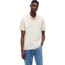 Tommy Hilfiger Tommy Hılfıger Erkek Marka Logolu Günlük Kullanıma Uygun Krem Polo Yaka T-Shirt DM0DM22711 Aef