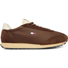 Tommy Hilfiger Tommy Hılfıger Erkek Marka Logolu Günlük Kullanıma Uygun Kahverengi Sneaker EM0EM01763 Gv0