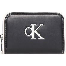Calvin Klein Calvın Kleın Kadın Marka Logolu Günlük Kullanıma Uygun Siyah Cüzdan LV04F1143G Ub1