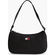 Tommy Hilfiger Tommy Hılfıger Kadın Marka Logolu Günlük Kullanıma Uygun Siyah Omuz Çantası AW0AW18768 Bds