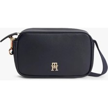 Tommy Hilfiger Tommy Hılfıger Kadın Marka Logolu Günlük Kullanıma Uygun Mavi Omuz Çantası AW0AW18741 Dw6