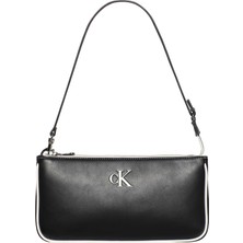 Calvin Klein Calvın Kleın Kadın Marka Logolu Günlük Kullanıma Uygun Siyah Omuz Çantası LV04F1220G Ub1