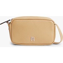 Tommy Hilfiger Tommy Hılfıger Kadın Marka Logolu Günlük Kullanıma Uygun Bej Omuz Çantası AW0AW18741 Rbl