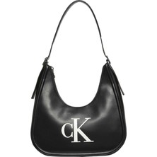 Calvin Klein Calvın Kleın Kadın Marka Logolu Günlük Kullanıma Uygun Siyah-Beyaz El Çantası LV04F3427G 3l2