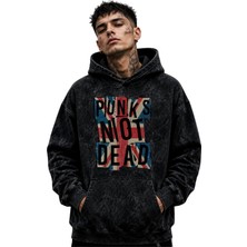Sevbano Sex Pistols Rock Metal Müzik Grubu Baskılı Unisex Oversize Yıkamalı Hoodie Sweatshirt