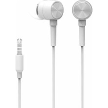Uslucan Alışveriş Kablolu Kulak Içi Kulaklık Mikrofonlu 3.5mm Pc Telefon Uyumlu Beyaz DHH1111WT