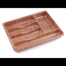 Hace Bazaar Ahşap Renk - 5 Bölmeli Çekmece Içi Kaşıklık 36X29CM (K95)
