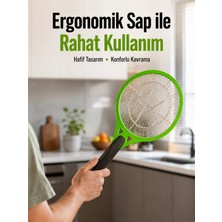 Renas Store Mey Ithalat® Pil ile Çalışan Elektrikli Sivrisinek Raketi | Kimyasal Içermeyen Hijyenik Çözüm Yeni Nesil