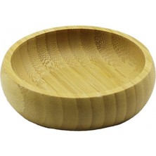 Hace Bazaar Tekli - Mini=8.5cm Ahşap Bambu Çerezlik - Lokumluk Kase (K95)