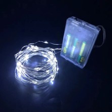Renas Store GD957 Şerit Pilli Aydınlatma 3 Metre 30 Adet Beyaz Peri LED