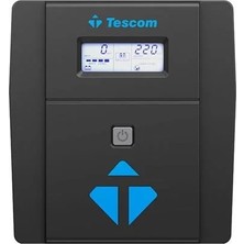 Tescom 1000VA Leo+ LEO1000AP Modem Protect LCD Ekran Line Interactive Ups