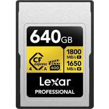Lexar 640GB Professional Cfexpress Type A Card Gold Series Bellek Kartı