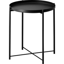 IKEA Gladom Siyah 45X53 cm Tepsili Sehpa
